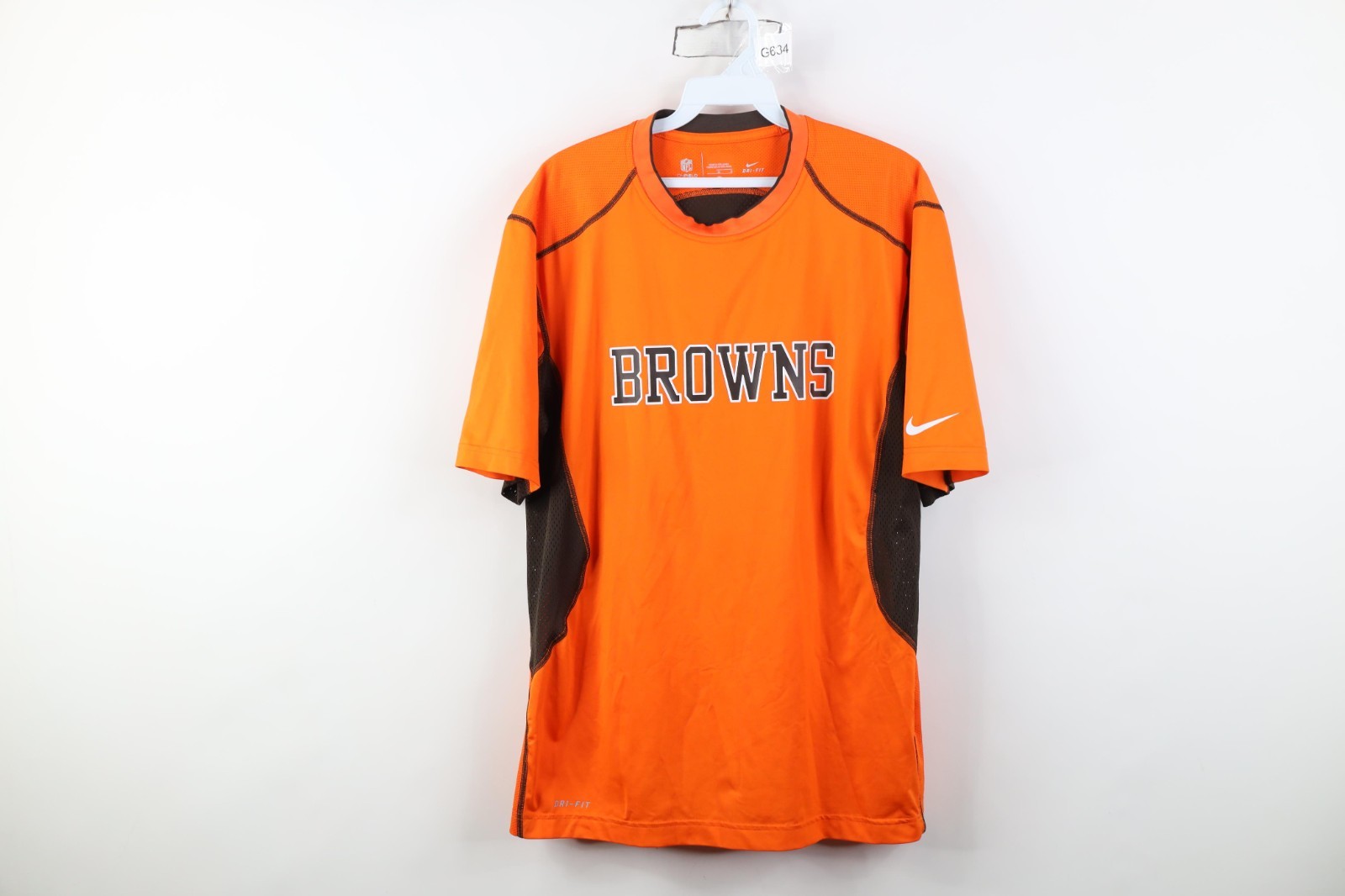 Nike NFL On Field Mens Large Compression Fit Cleveland Browns Football T-Shirt