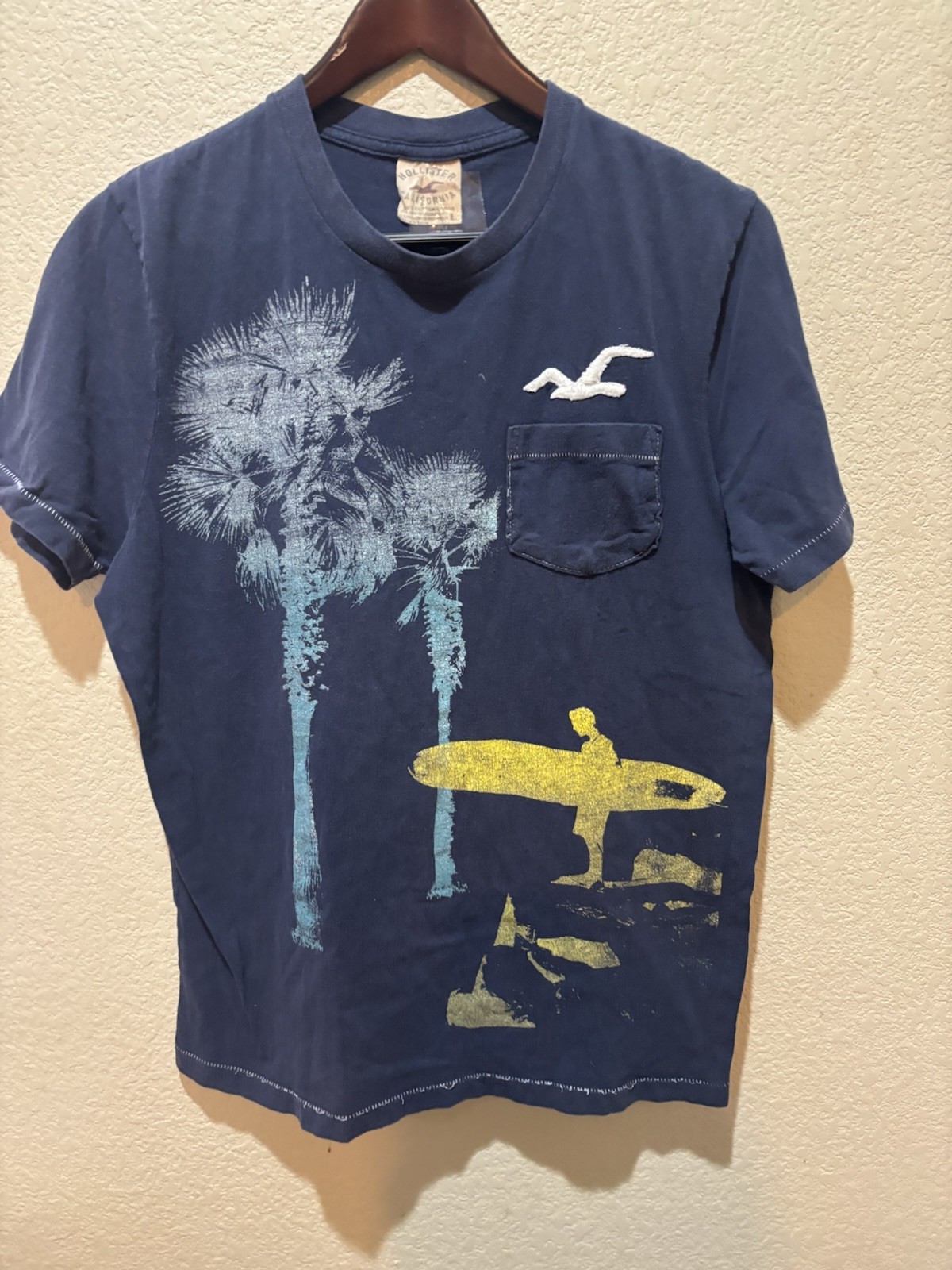 Vintage Hollister T Shirt Men&rsquo;s (L) Single Stitch Muscle Fit Y2K