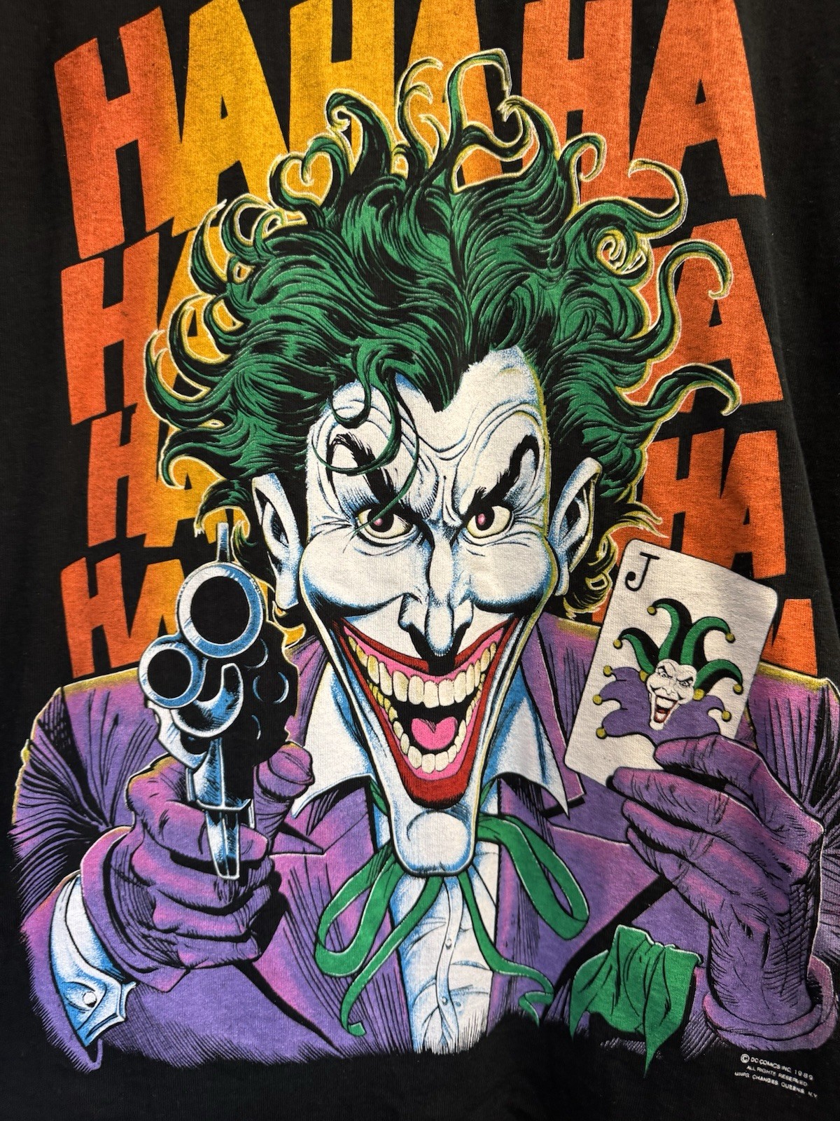 Vintage Single Stitch T Shirt Lot 1989 Joker Haha Batman Size M Nice Condition