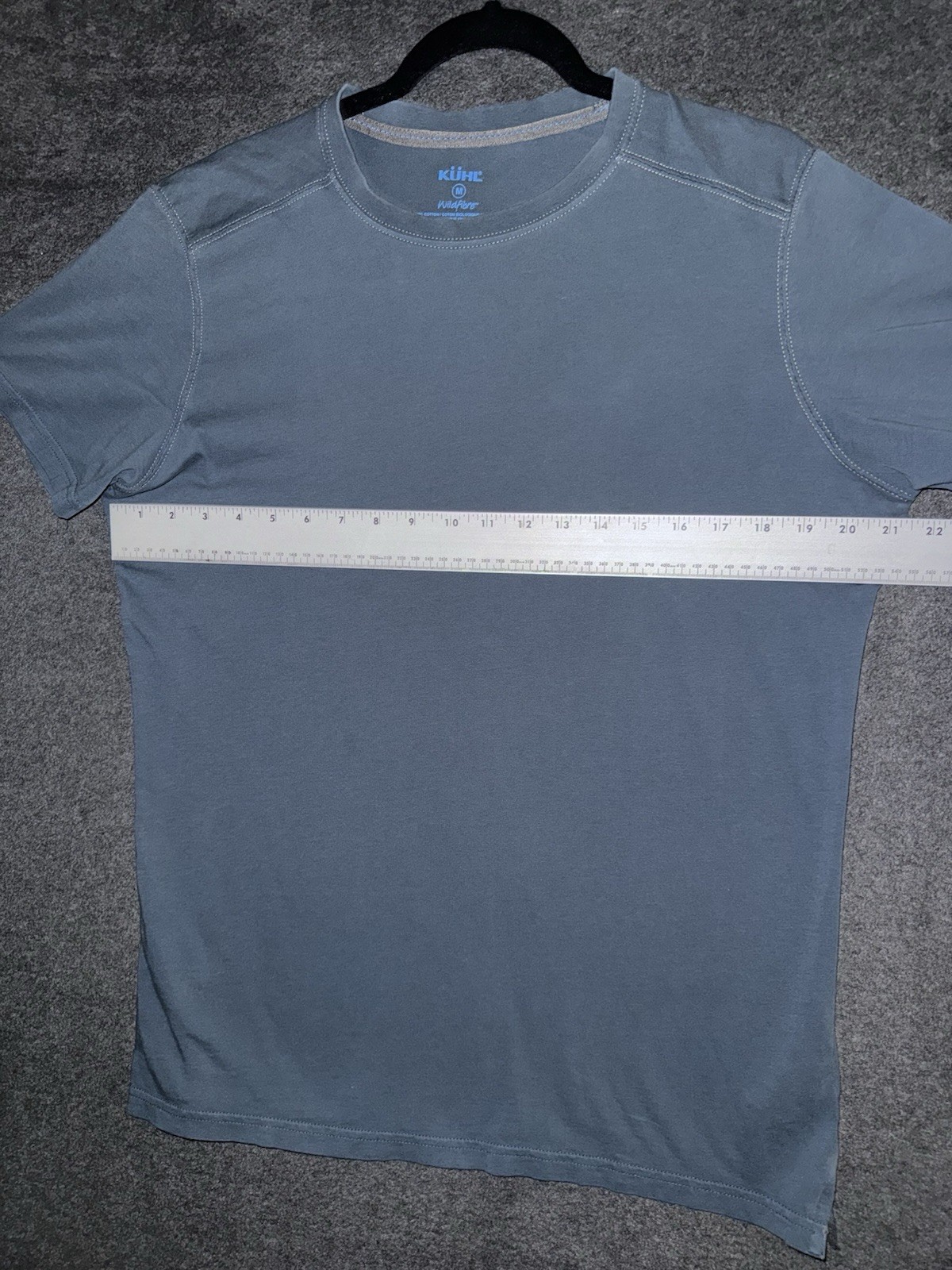 Kuhl Shirt Mens Medium Blue Organic Cotton Wildfibre Short Sleeve Outdoor Tee