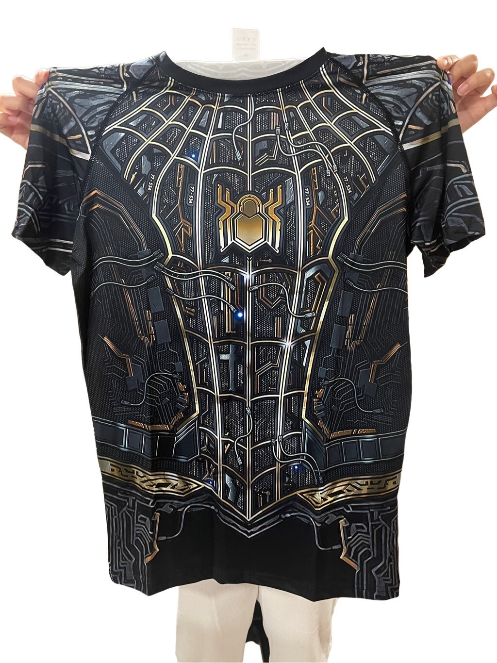 Men&rsquo;s T-shirts Spider Superhero Compression Tights Short Sleeve Tops Tee Gym