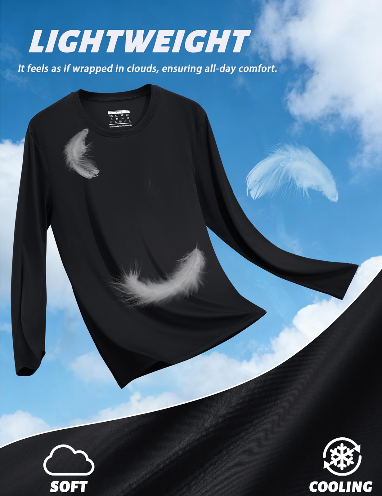 Men&rsquo;s Sun Protection T-Shirts UV SPF UPF 80+ Long Sleeve Rash Guard Fishing Tops