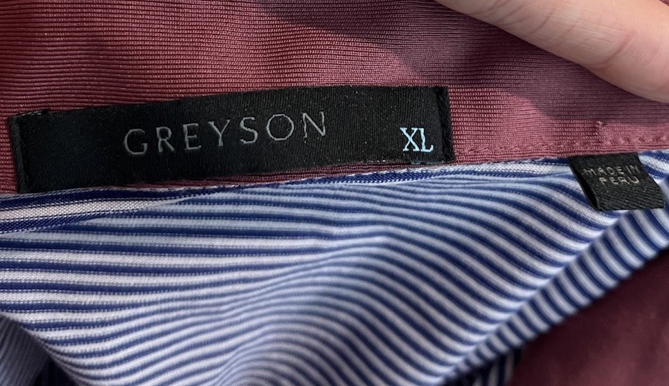 Greyson Purple White Stripe Short Sleeve Men&rsquo;s Polo T-Shirt Size XL