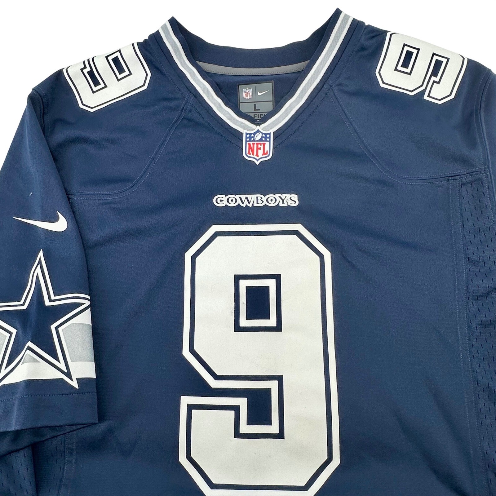 Nike Dallas Cowboys Tony Romo 9 NFL On Field Jersey Mens Large Navy Blue L