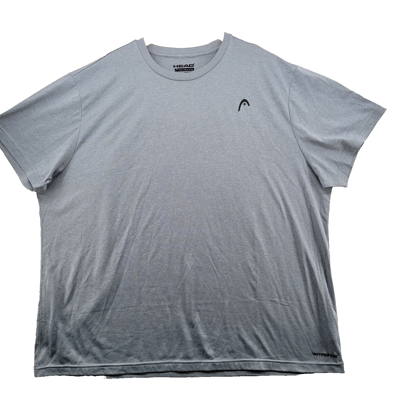 Head Hypertek Men&rsquo;s Size 4XL Solid Gray Tennis Athletic Crew-Neck T-Shirt