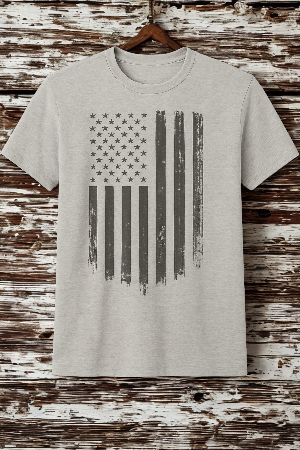 4th of July T US Flag T USA Distressed American Flag Vintage Patriotic T Shirt