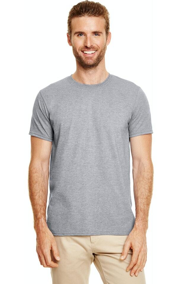 Gildan G640 Adult Unisex Softstyle® tshirt MD Medium Heather Sport Grey Shirt