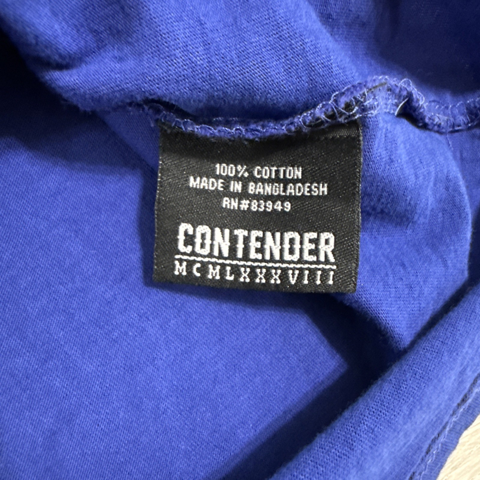 Contender True Love Shirt Blue Pop Art Money Print Tee Men’s Large