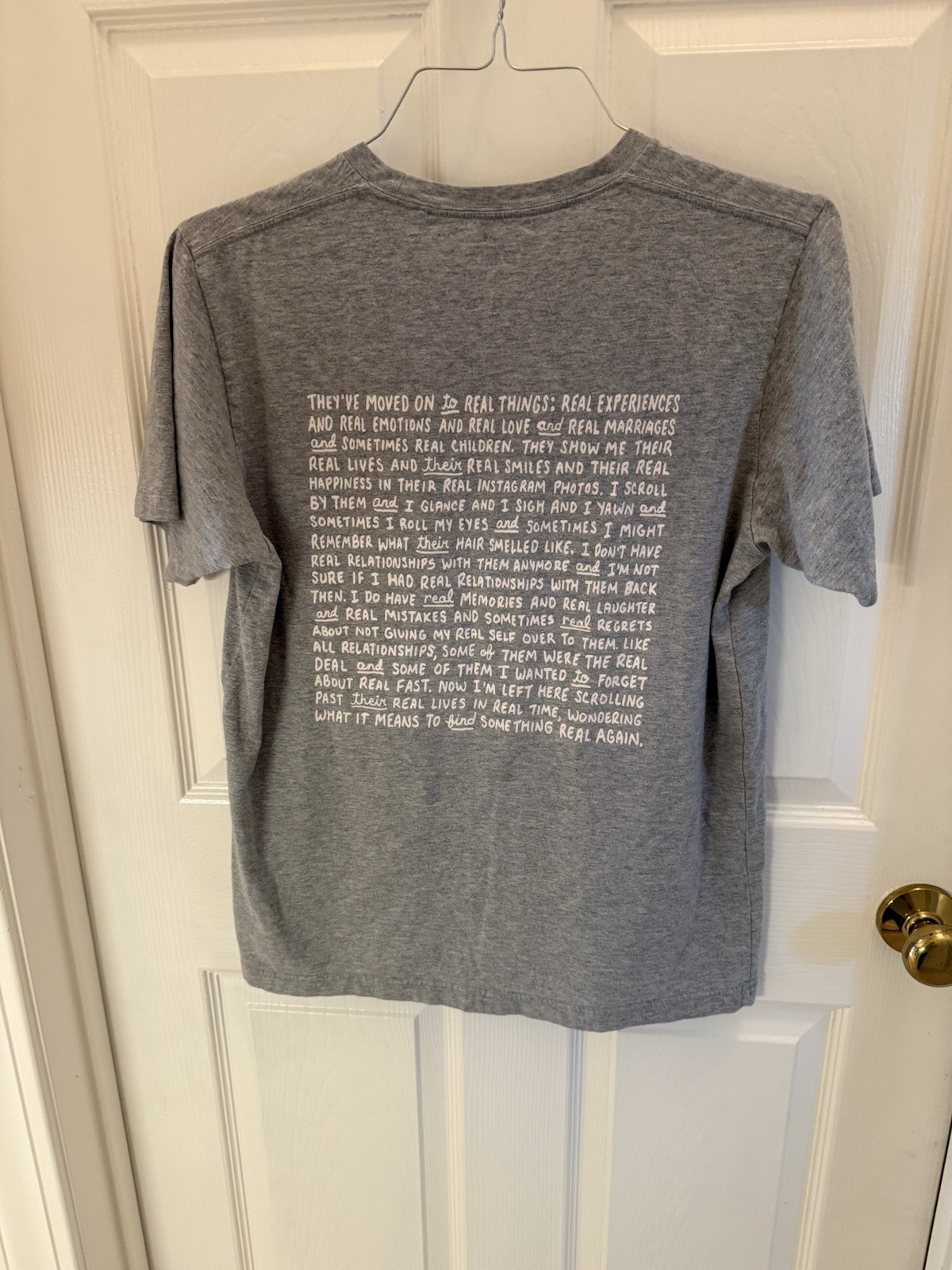 UNIQLO SPRZ NY Timothy Goodman Medium Grey Cotton w/ B&W Print Pocket Tee