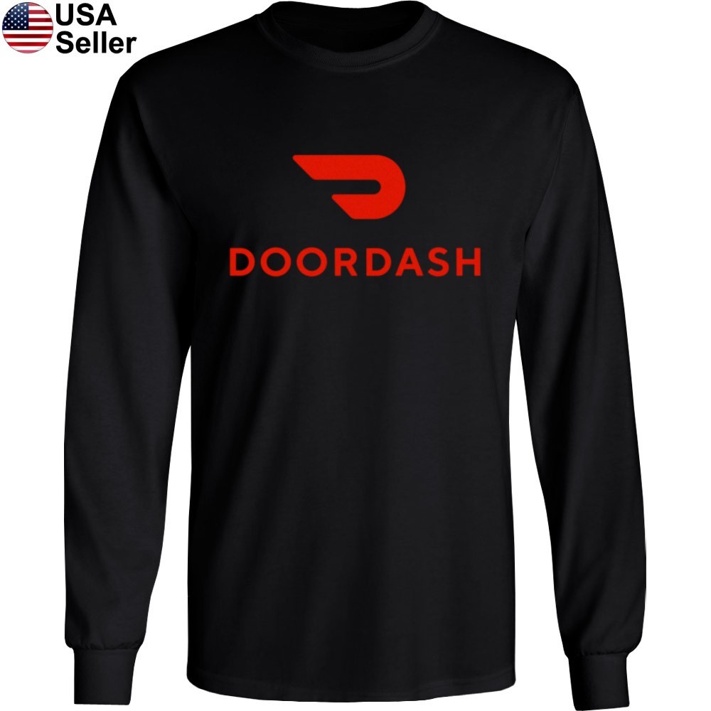 DoorDash Driver Long Sleeve T-Shirt Food Delivery Deliver Meal Service Men JWR01