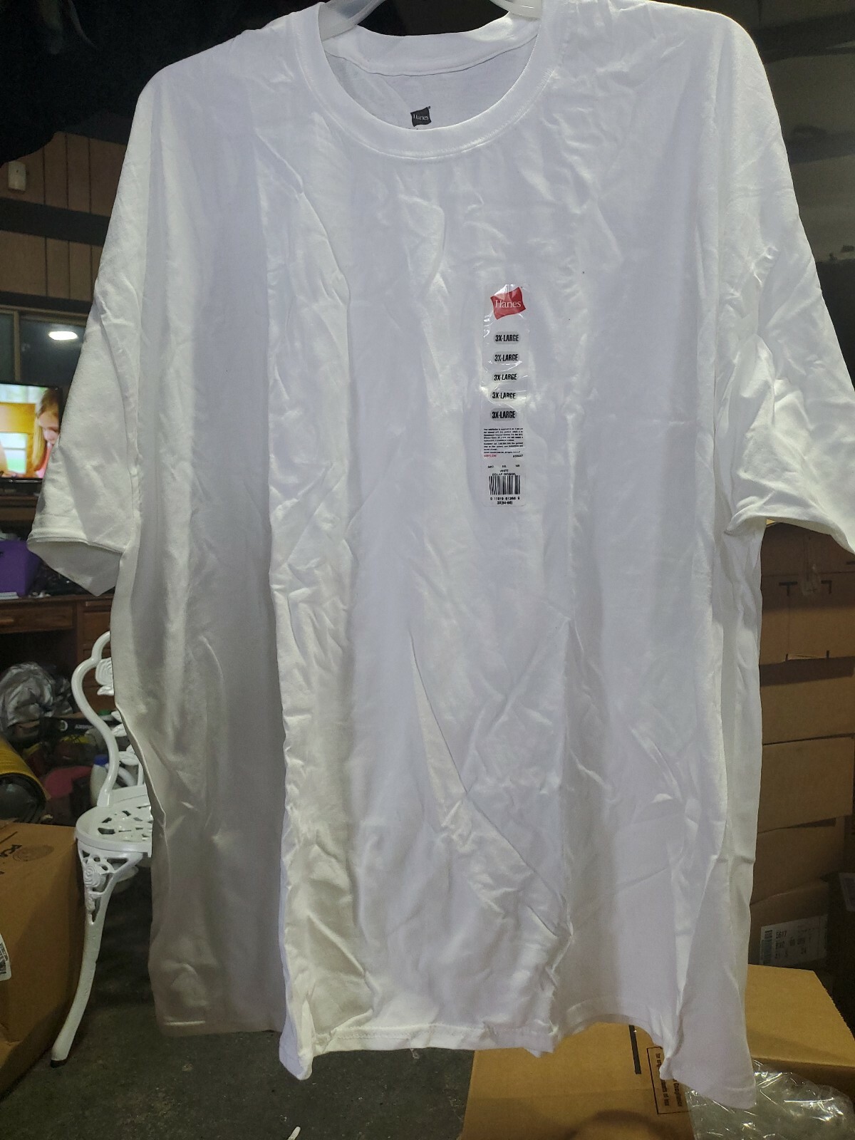 Hanes Basic T-Shirt Cotton Comfort Soft white heavyweight 3xl