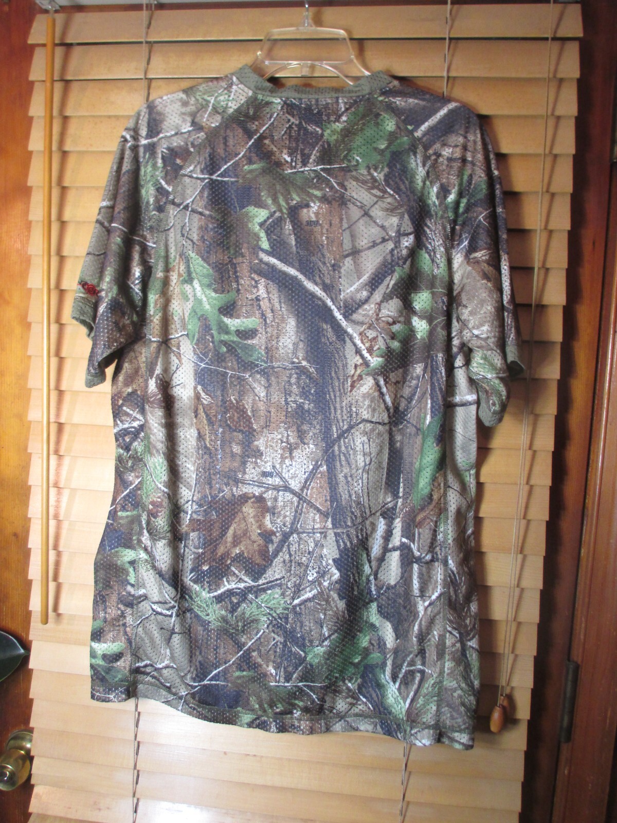 Gander Mountain Men&rsquo;s LT Brown Green Forest Woods Hunting Camo Mesh Shirt EUC