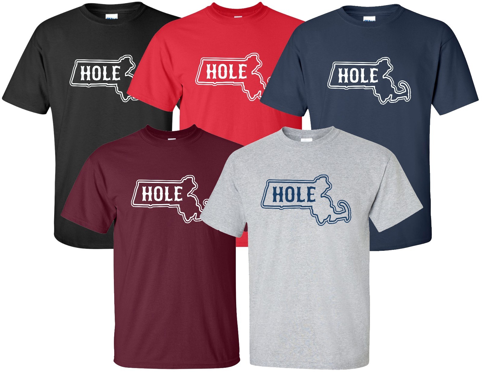 « Masshole » T-Shirt Sz S-4XL massachusetts mass hole bay state boston new england