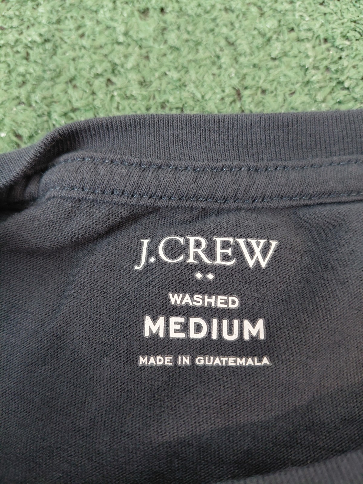 J Crew Navy Blue Washed Plain Solid T Shirt Sz Medium