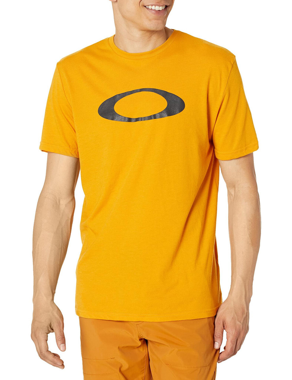 Oakley Men&rsquo;s O-Bold Blackout Ellipse Amber Yellow SS T-Shirt XXL 2X-Large Logo