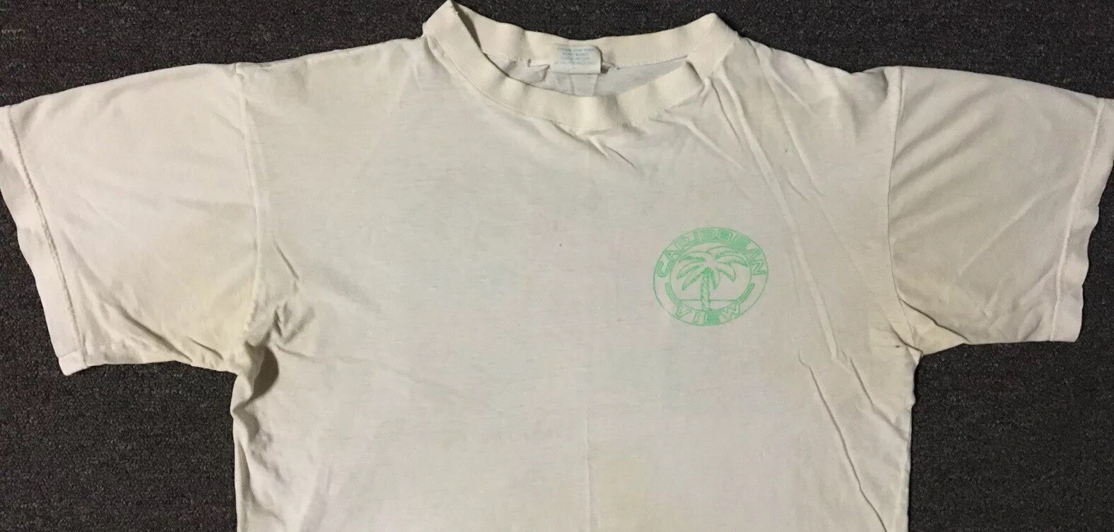 Vtg 80s Panama Faded Distress Abstract Art Shirt S Bird Animal Beach Surf Grunge