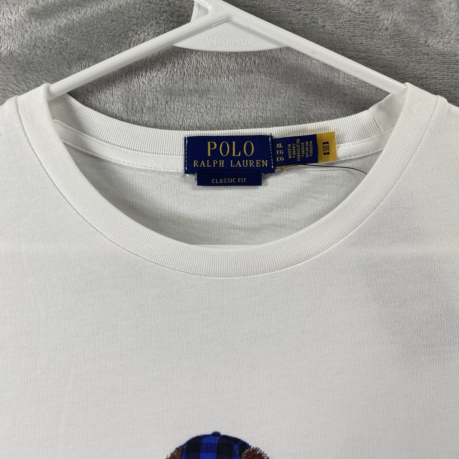 Polo Ralph Lauren T-Shirt mens XL Skiing Bear Graphic Crew Neck Classic Fit NWT