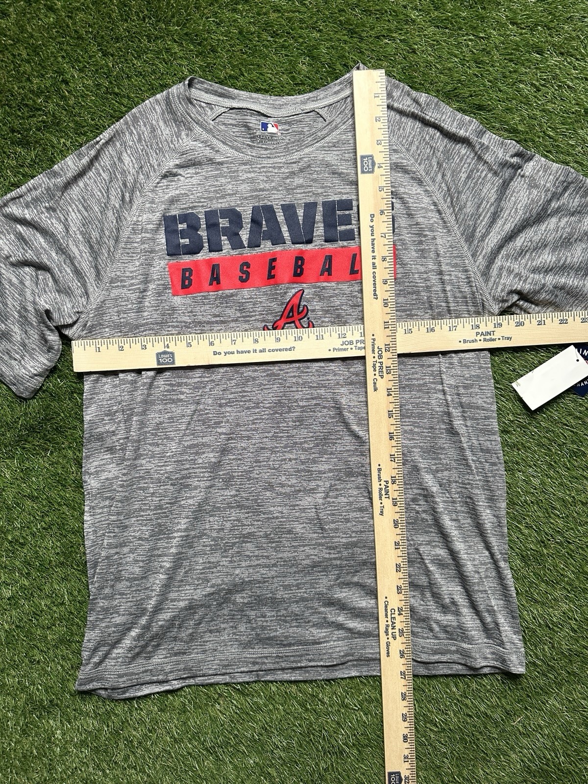 Men’s Atlanta Braves T-Shirt Sz Large MLB Genuine Merchandise Gray