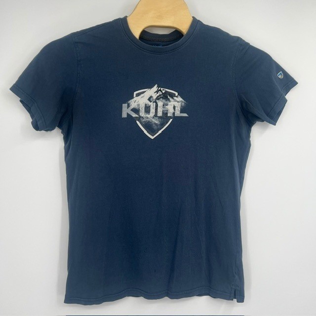 Kuhl Men&rsquo;s Wildfibre Organic Cotton Mountain Graphic T-Shirt Blue Size Medium