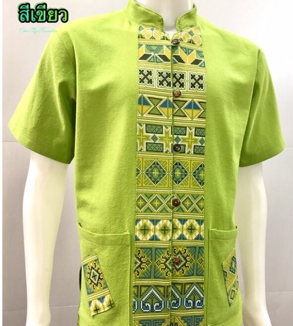 MAN&rsquo;s Shirt Traditional Thai Clothing Men Shirt Cotton Fabric SHORT LONG SLEEVE