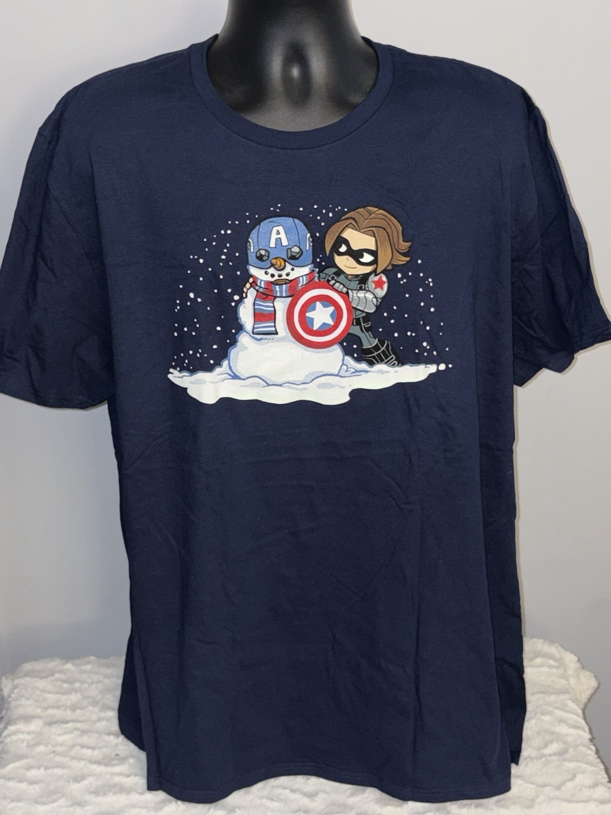 WINTER SOLDIER CAPTAIN AMERICA GRAPHIC TEE SHIRT MENS 2XL NWOT MARVEL COMICS