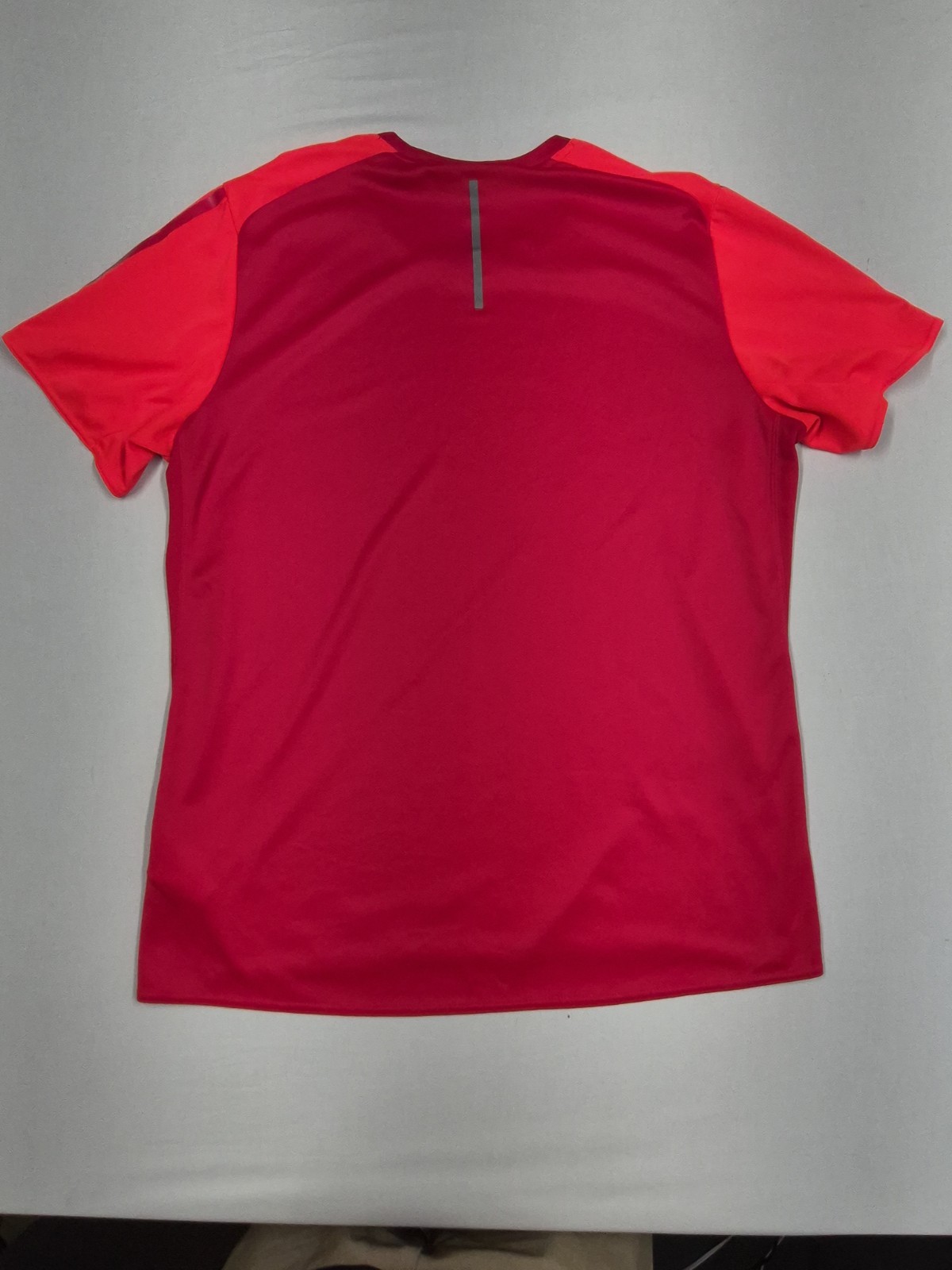 Adidas Response Climalite Running Shirt Mens Large Red/Orange Athletic Tee Gym