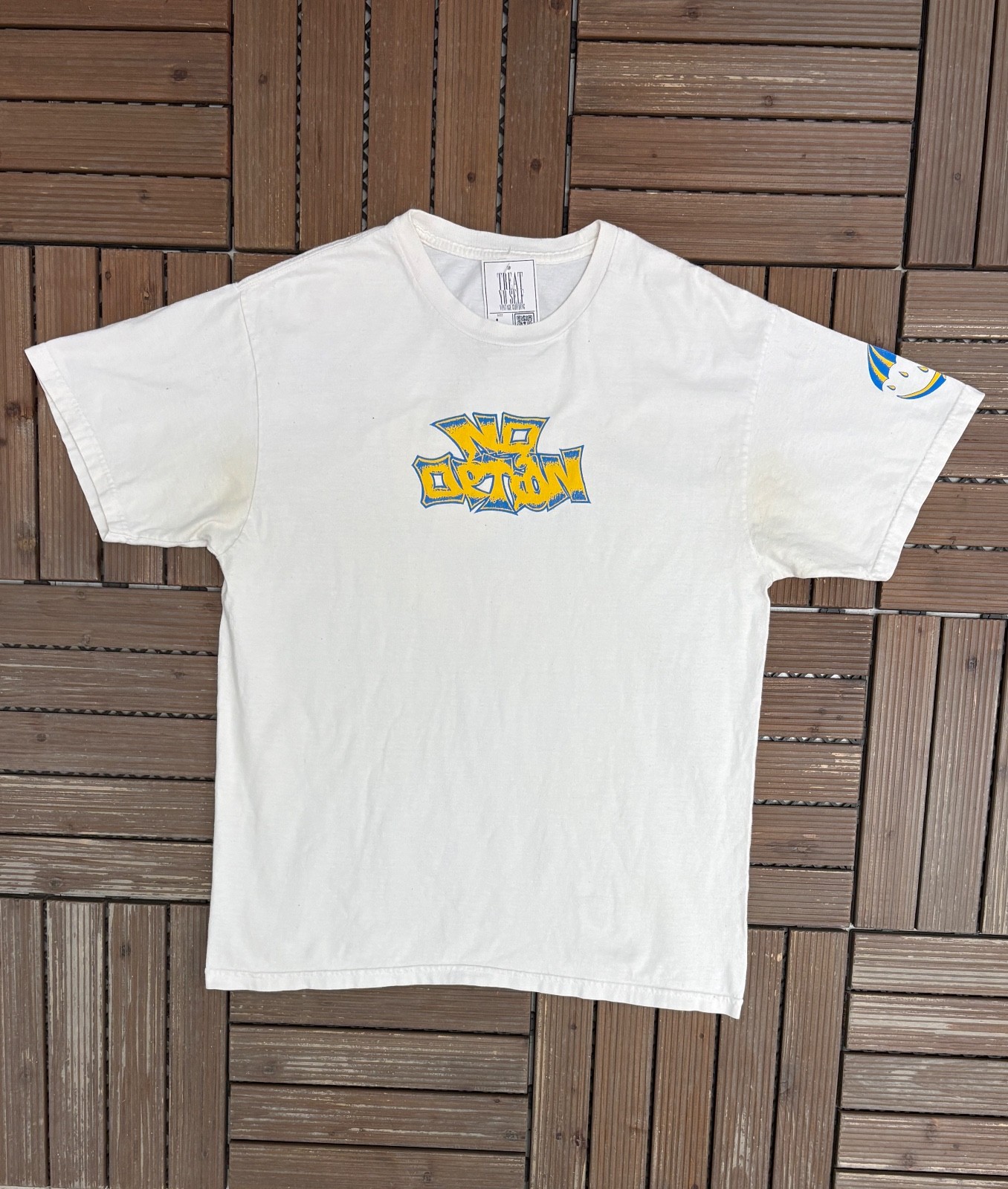 Delaware Fightin&rsquo; Blue Hens Vintage White T-Shirt Tee Size Large