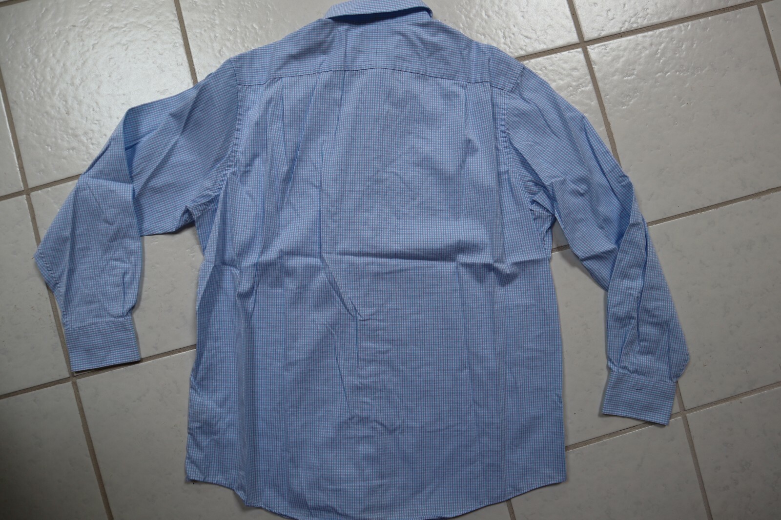 Shades of Blue Tiny Check TOMMY BAHAMA ButtonFront LS Shirt 16 1/2 x 34 – 35