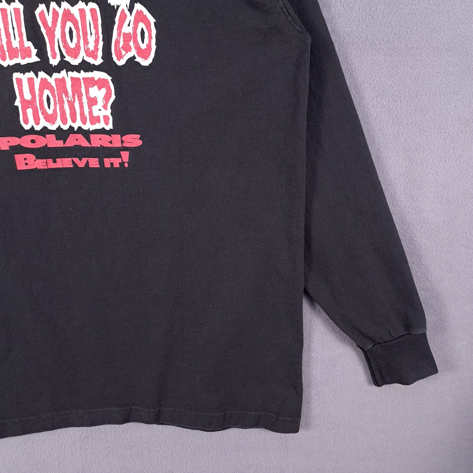 Vintage Polaris T Shirt Mens XXL Black If I Let Your Cat Win Will You Go Home?