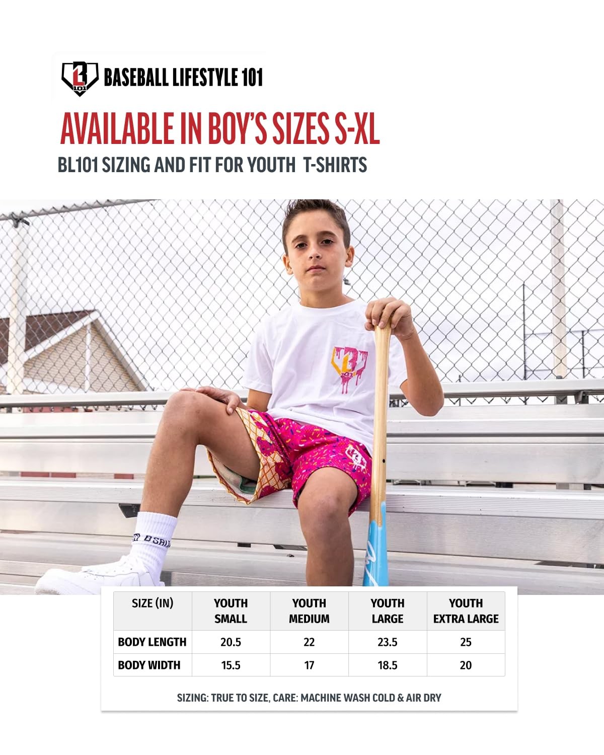 Ice Cream Youth Tee – Strawberry, Soft 60/40 Blend, Breathable, Side-Seamed –…