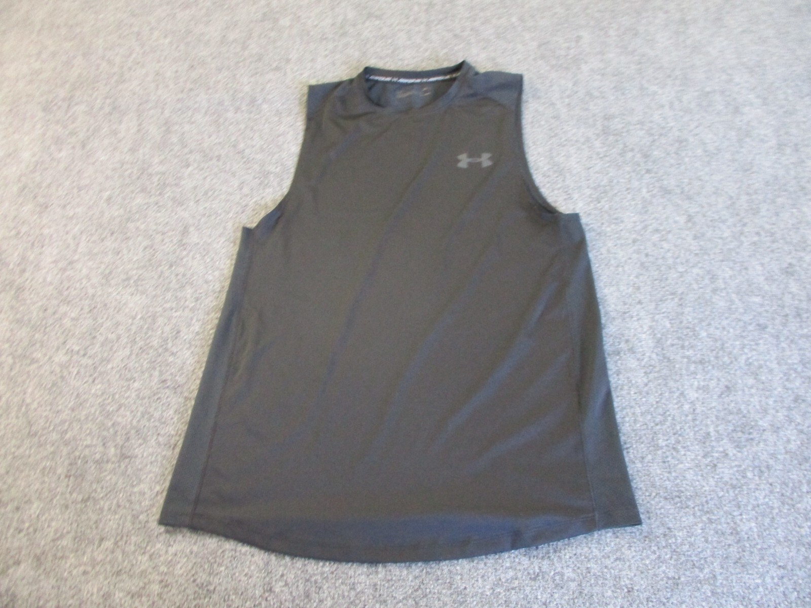 Under Armour Tank Top Shirt Men&rsquo;s Medium Black Polyester Compression *