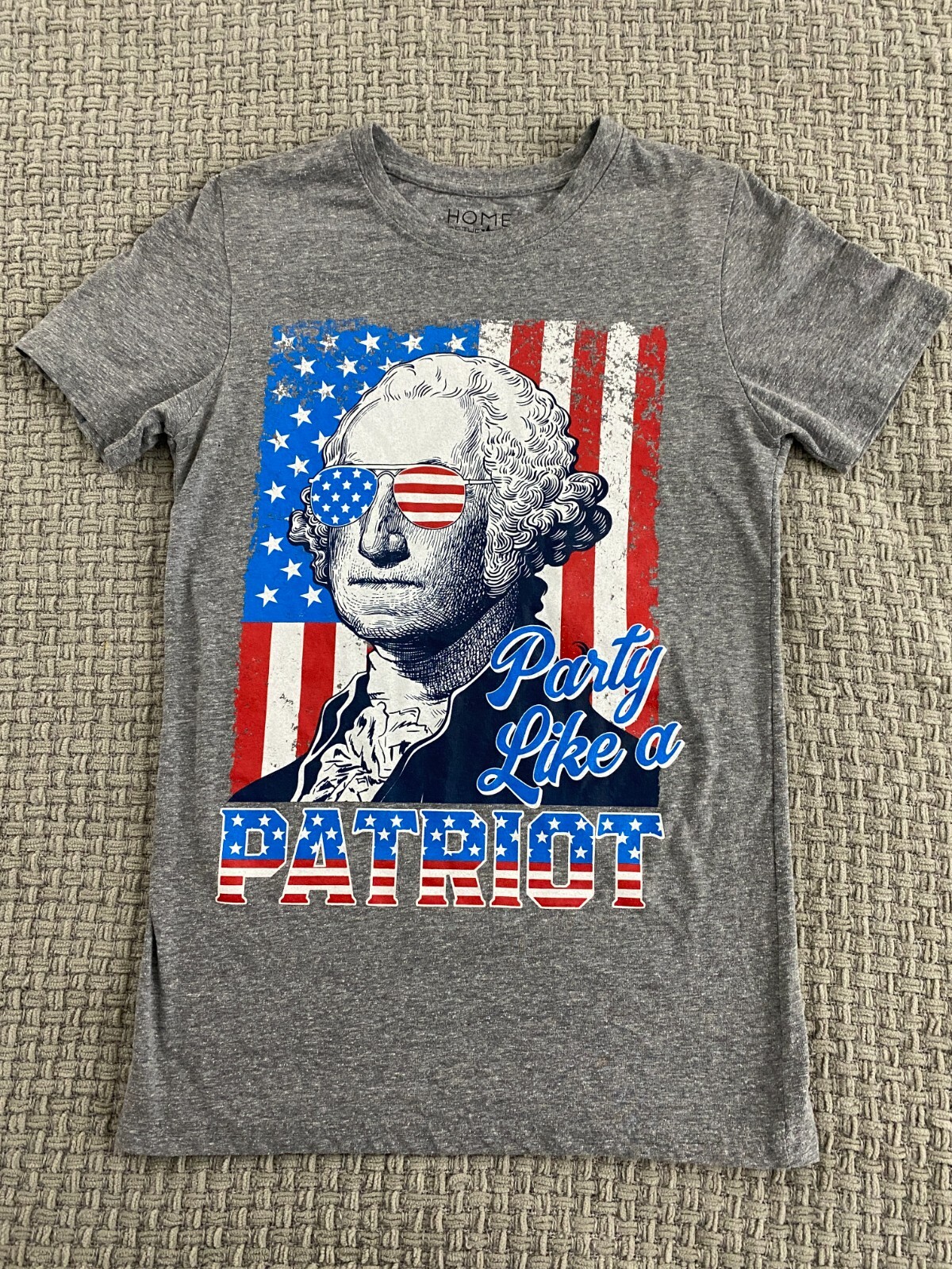 Home Of The Brave Mens T Shirt Gray Size Small Short Sleeve Patriotic America