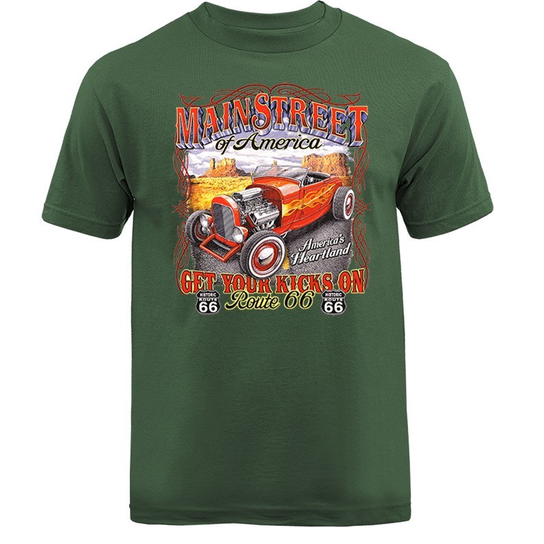 Main Street of America Route 66 Hot Rod T-shirt
