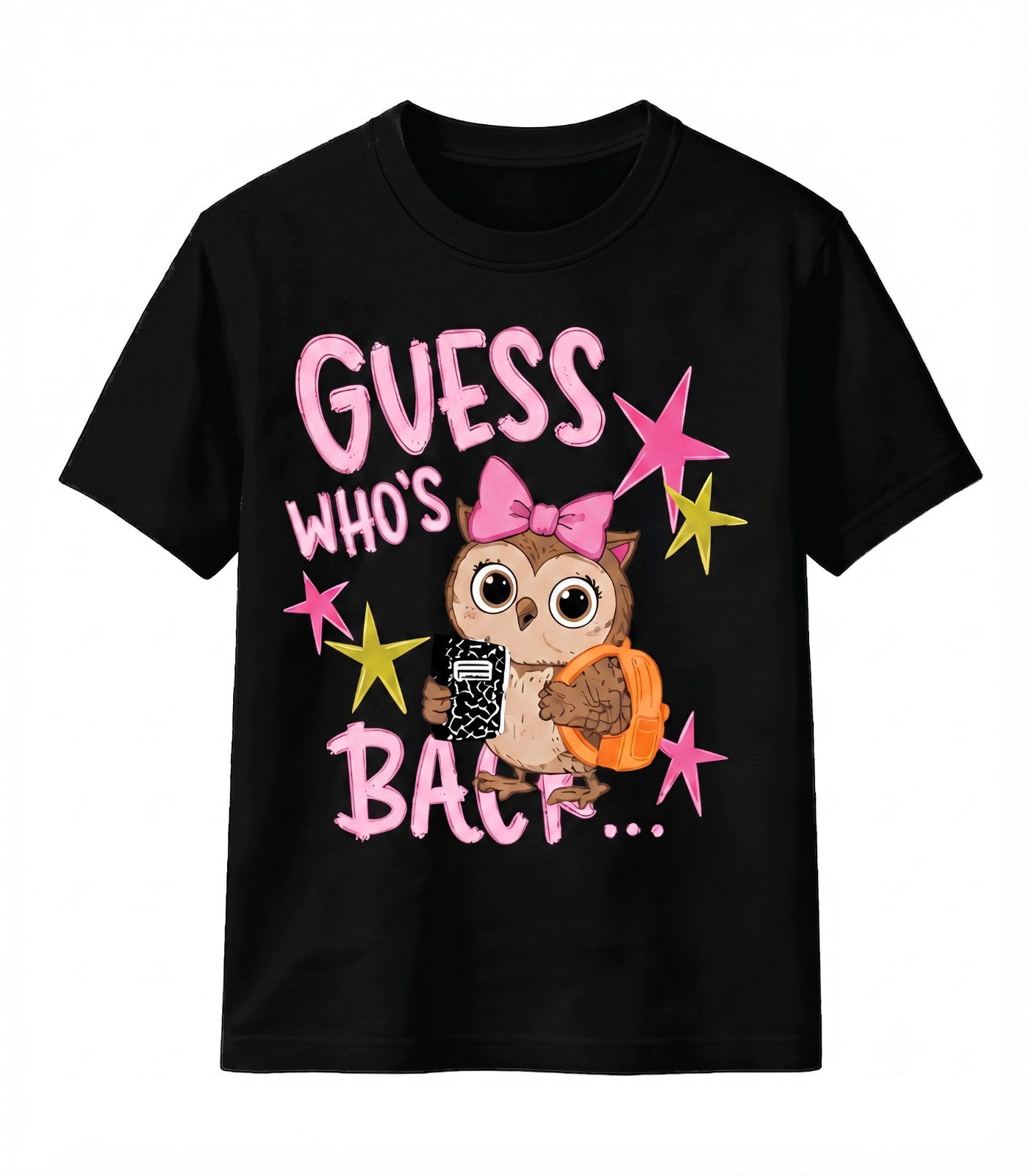 Back To School Owl T Shirt Guess Who&rsquo;s Back Teacher Student Graphic Unisex Tee