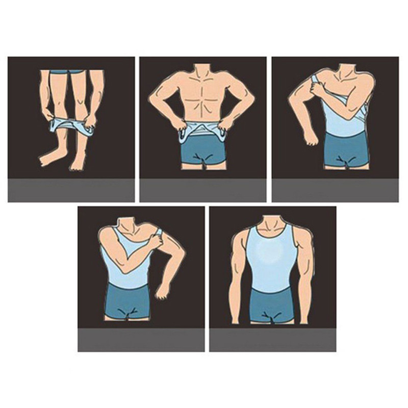 FAJAS Mens Body Slimming Tummy Shaper Underwear Shapewear Waist Slim Girdle Vest