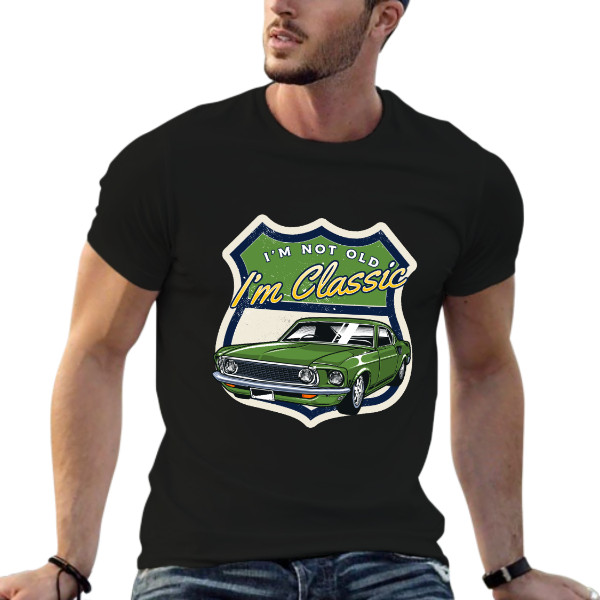 Classic Car Streetwear DTF Graphic Print T Shirt, Size S to 5XL Code 6310-14