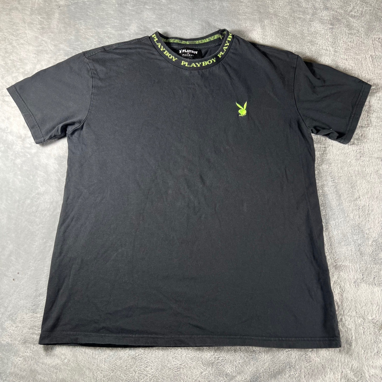 Playboy x Pacsun T-Shirt Black Green Bunny Logo Graphic Tee Men&rsquo;s Medium