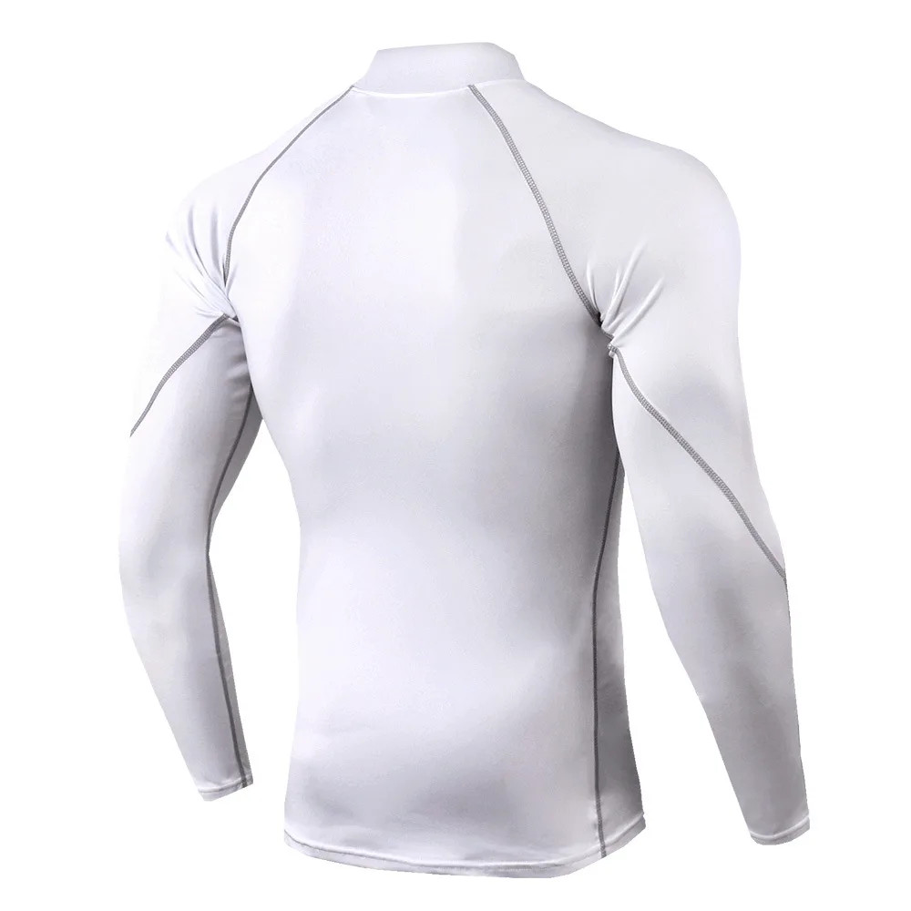 Men Compression Sport T-Shirt Quick Dry Fitness Running Gym Tight Long Sleeve 28