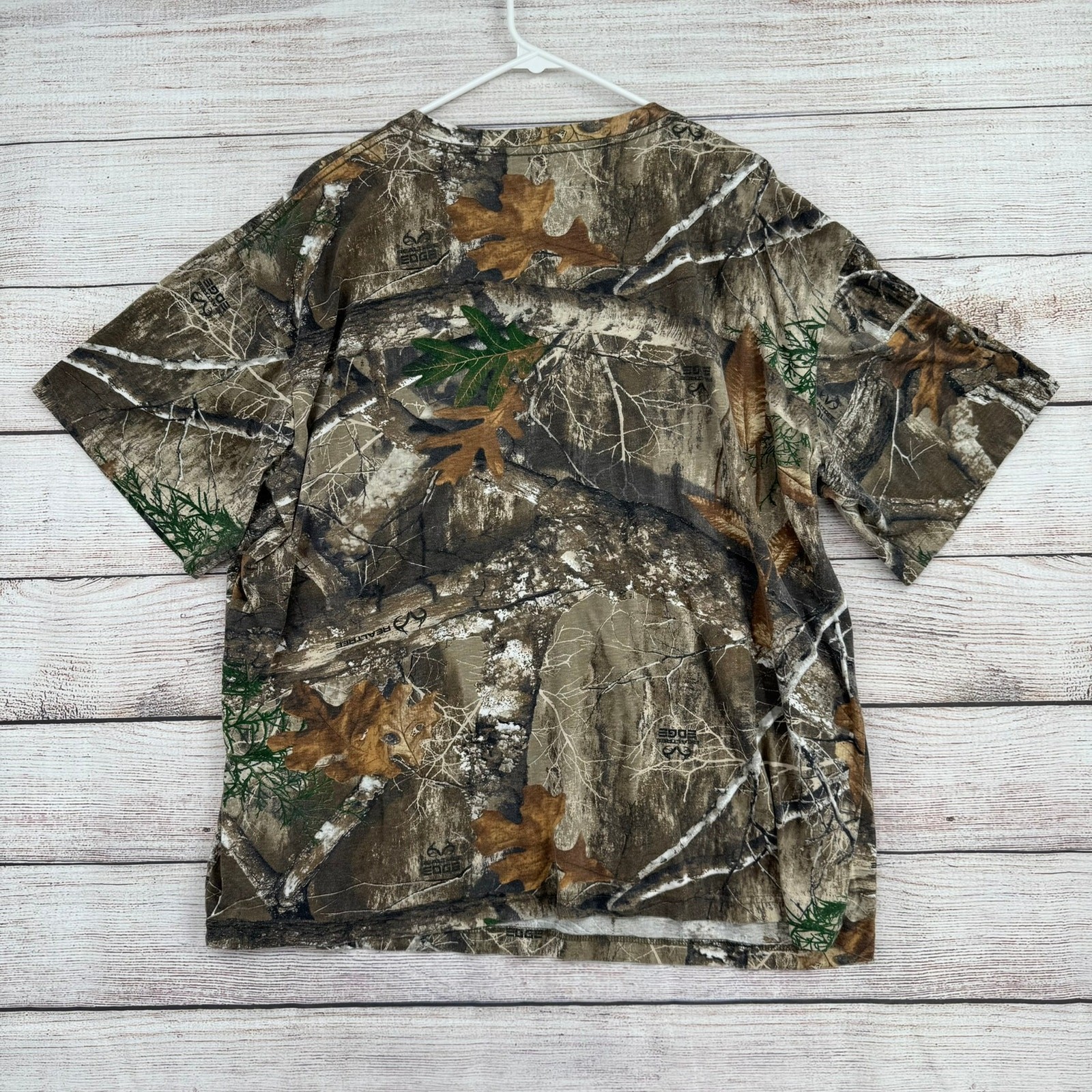 Habit Realtree Edge Camouflage T-Shirt Mens 2XL Brown Green Forest Autumn