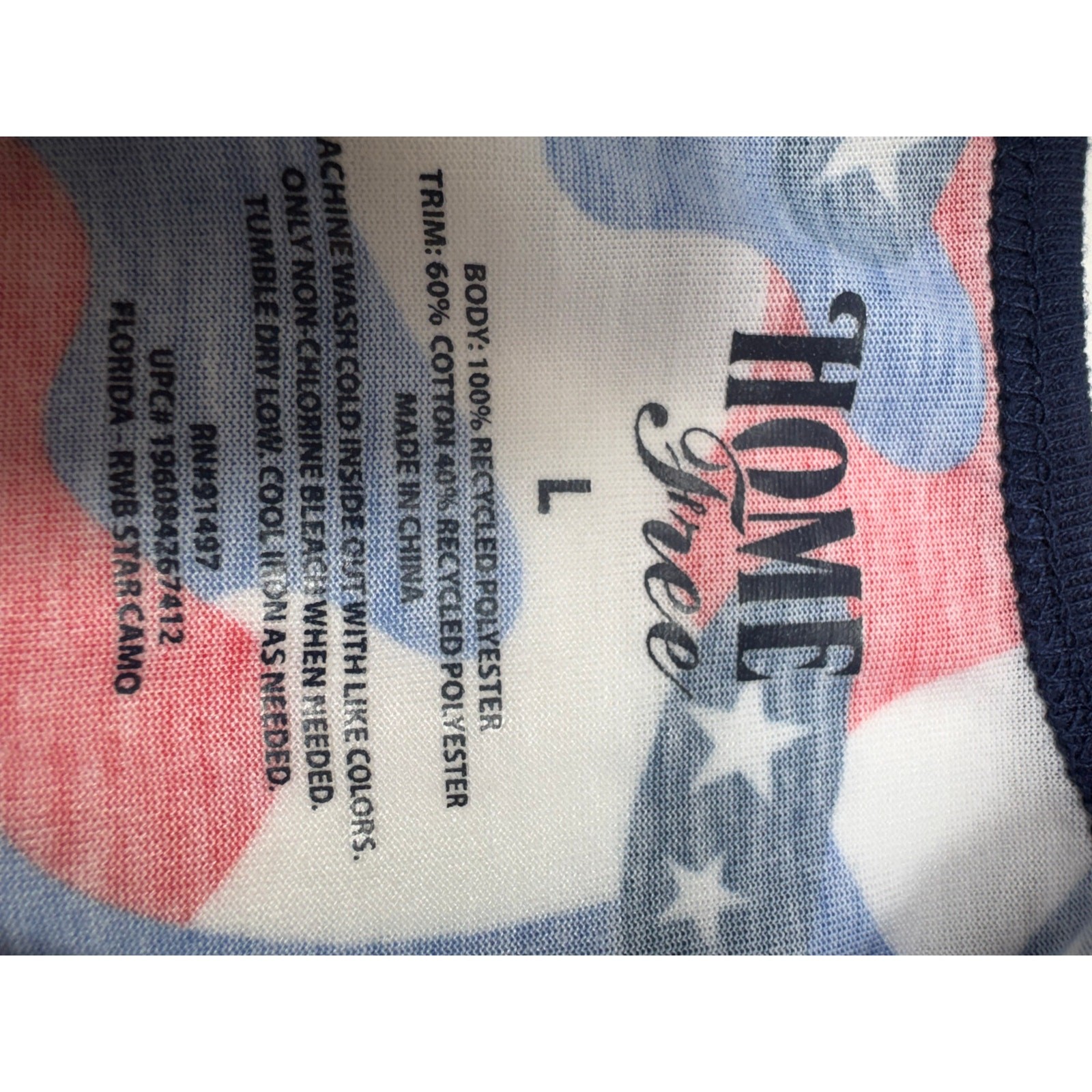 Home Free Florida Men’s Fourth Of July Tank Top Patriotic Sz L Red White & Blue
