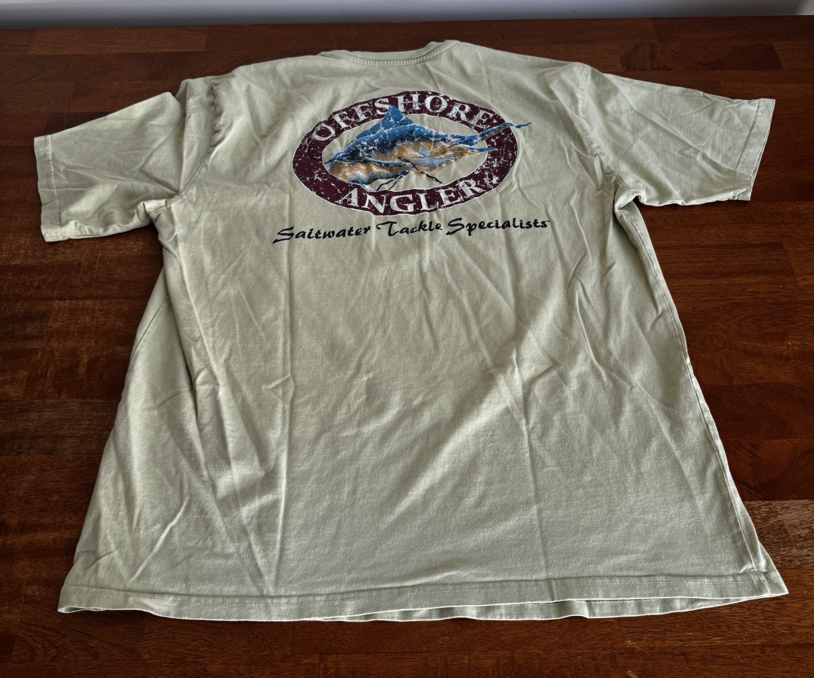 world wide sportsman T-Shirt Offshore Angler Men&rsquo;s Size 2XL Green
