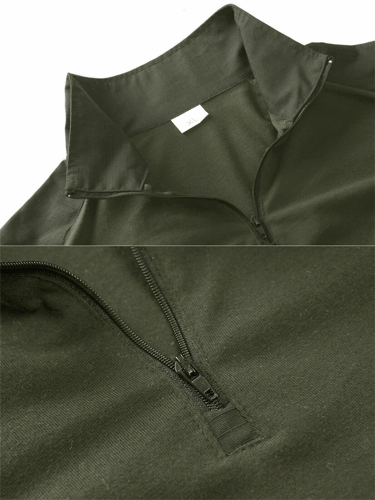 Men&rsquo;s Hunting T-Shirt Long Sleeve Ripstop Tactical Training 1/4 Zip Pullover US