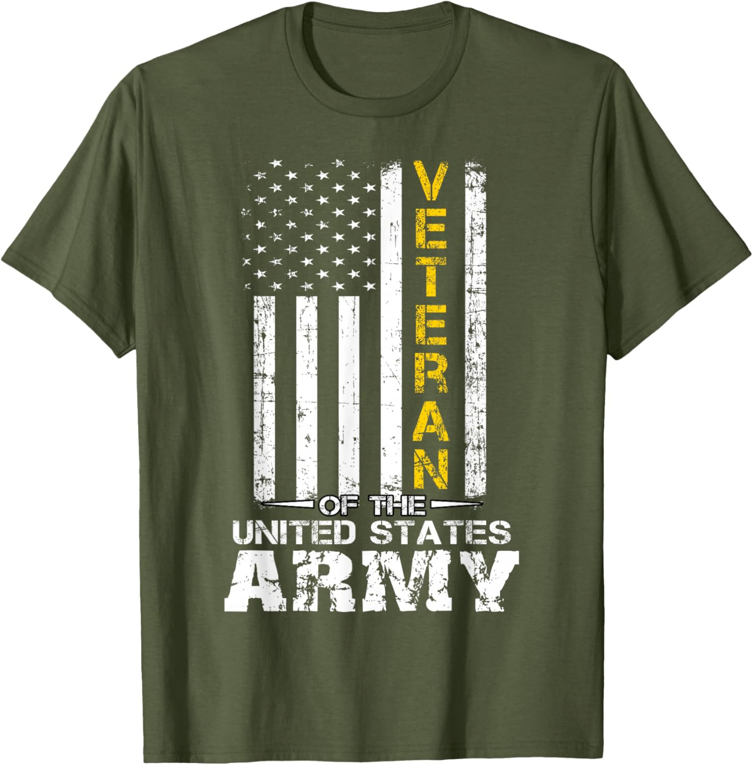 Veteran of United States US Army Veteran Gold Gift For Father Granfather T-Shirt