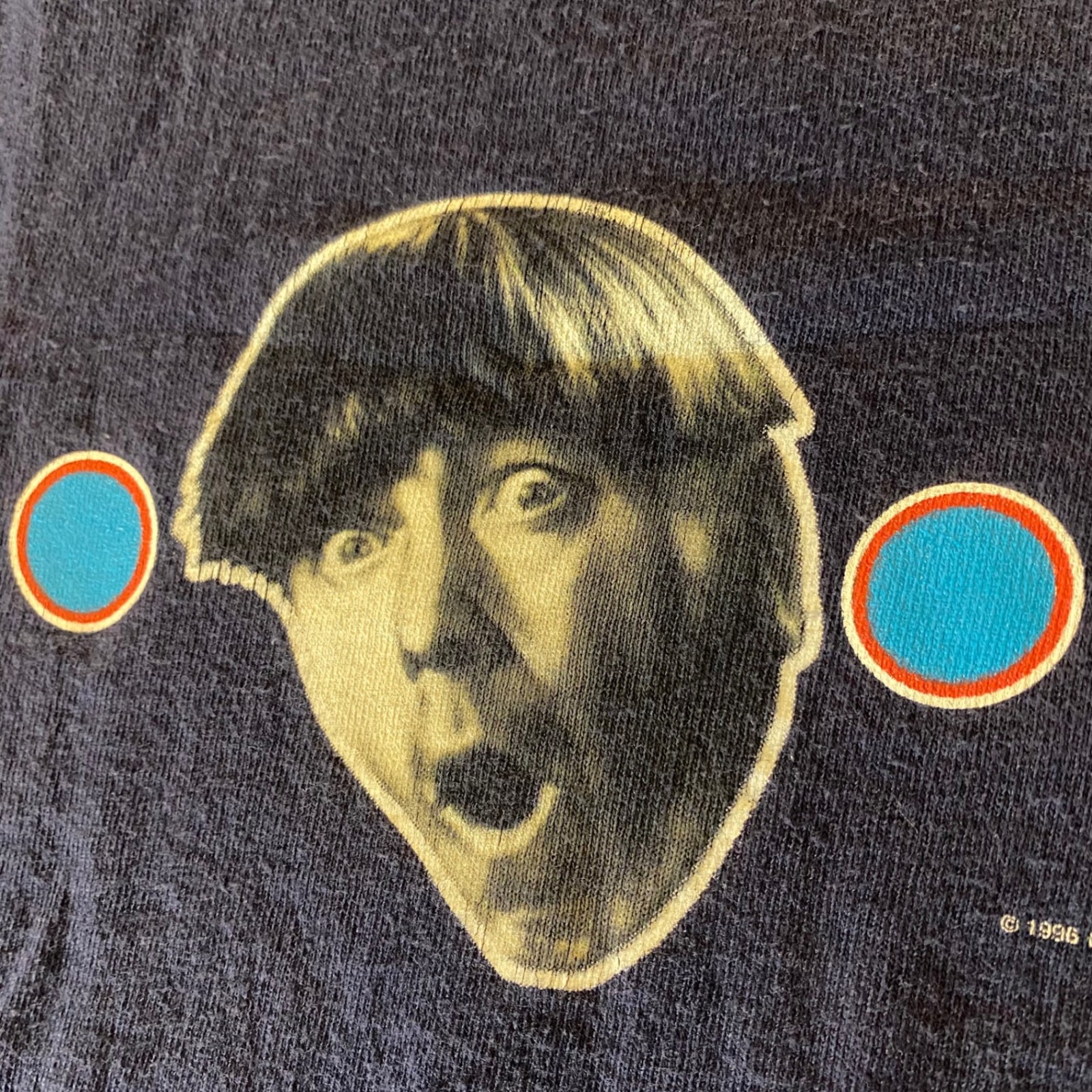 AllSport Shirt Mens XL Navy 1996 The Three Stooges DEMOCRAT Graphic Cotton Tee