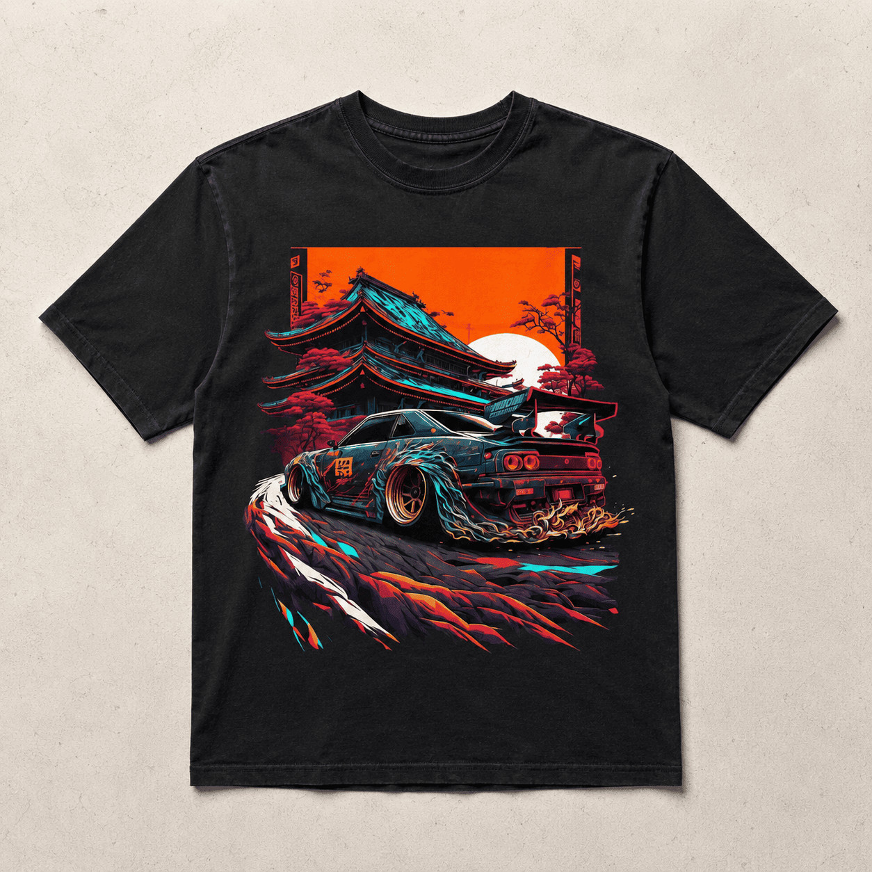 Japanese Retro Racing Car T-Shirt JDM Drift Tuning Enthusiast Tee