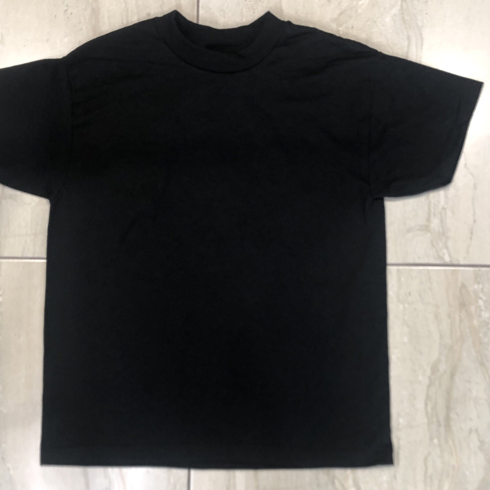 Vintage 90s Hanes HEAVYWEIGHT T-shirt – NOS Size Youth M Black Lot Of 2