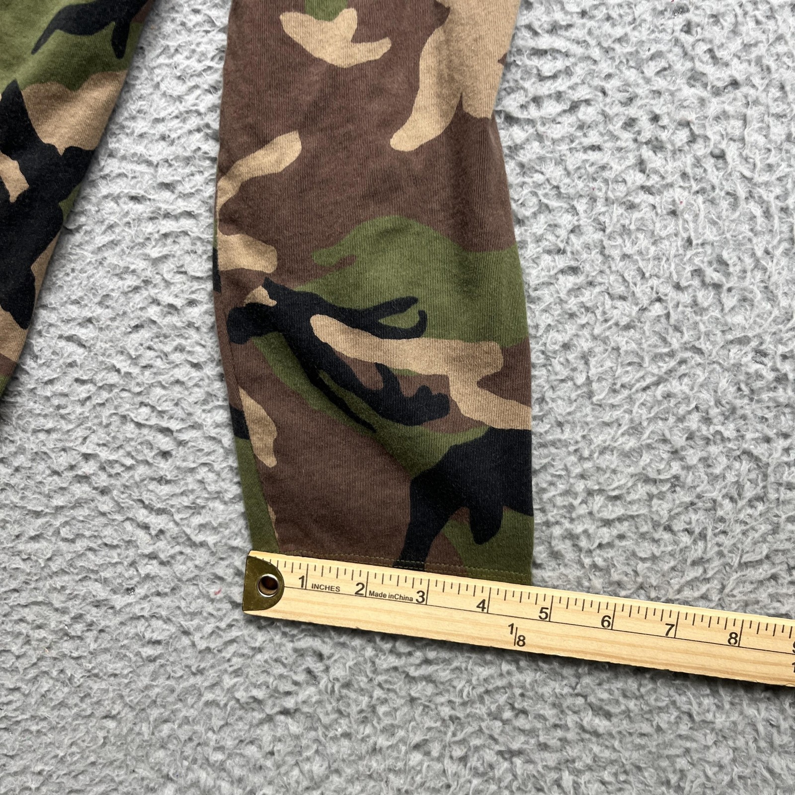 Polo Ralph Lauren Hooded T-shirt Mens Medium Camo Jersey Woodland Long Sleeve