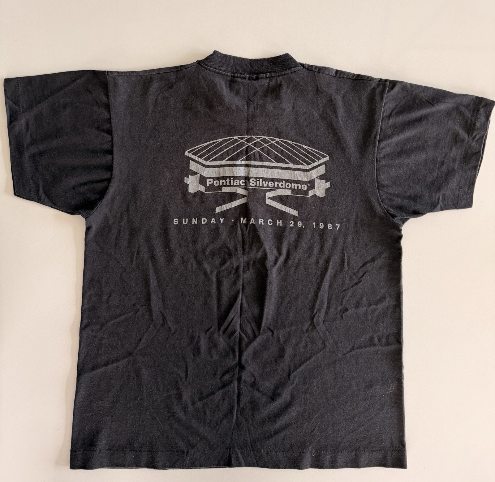 Original 1987 WWF WrestleMania III T-Shirt Large Screen Stars Pontiac Silverdome