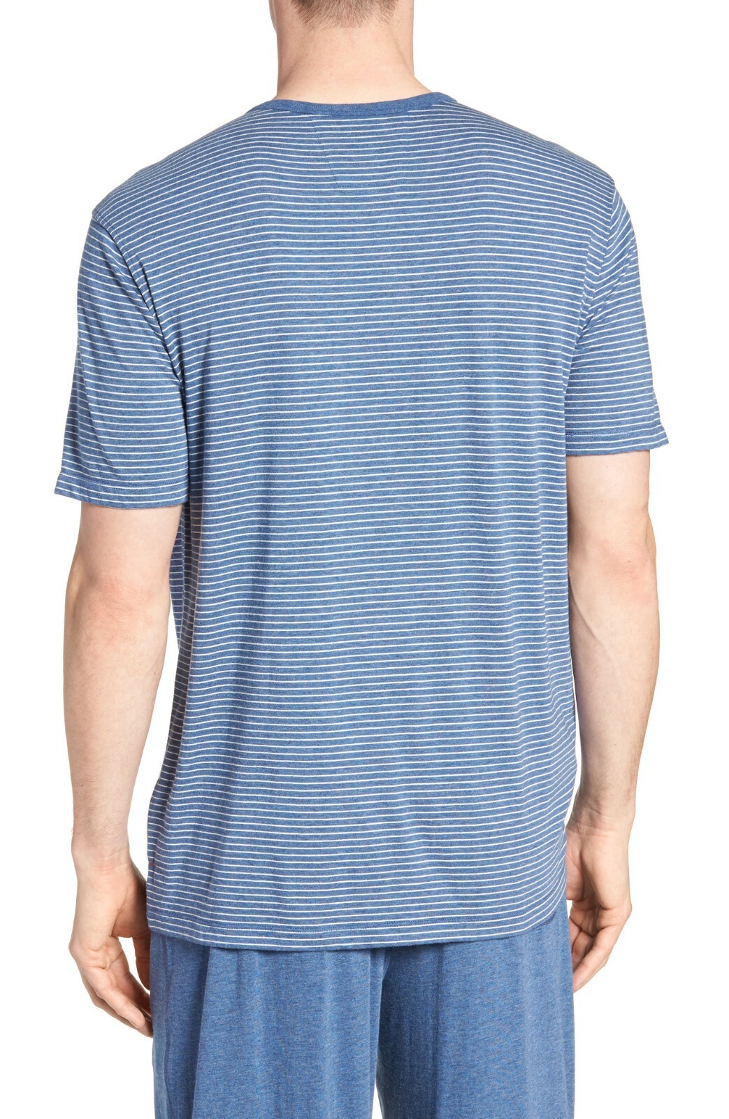 Daniel Buchler Men&rsquo;s Pima Cotton & Modal Striped Lounge Henley, Medium or XL