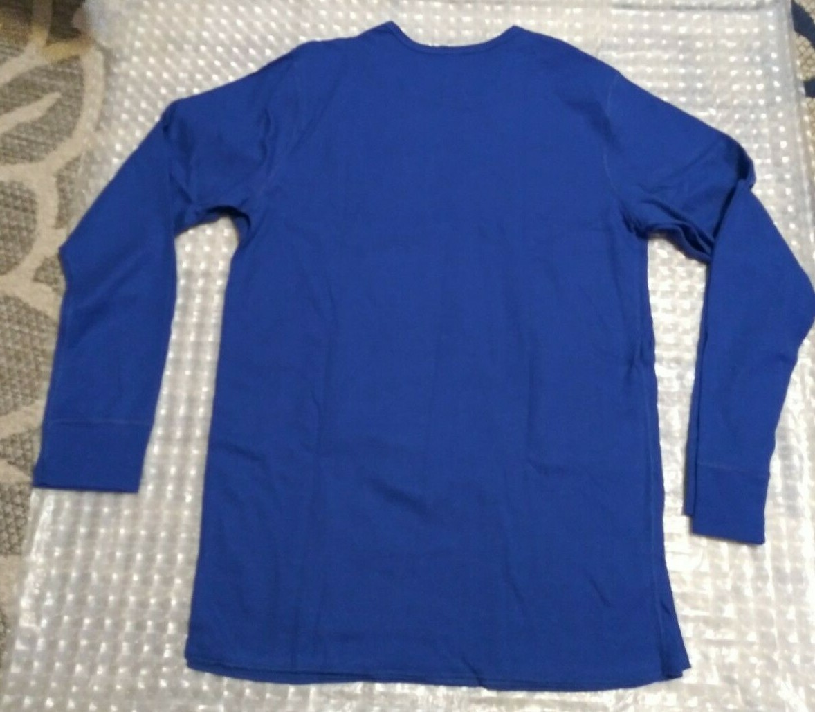 Marky G Mens Size L 2 pack Crew T-Shirts Royal Long Sleeve 60% Cotton 40% Poly
